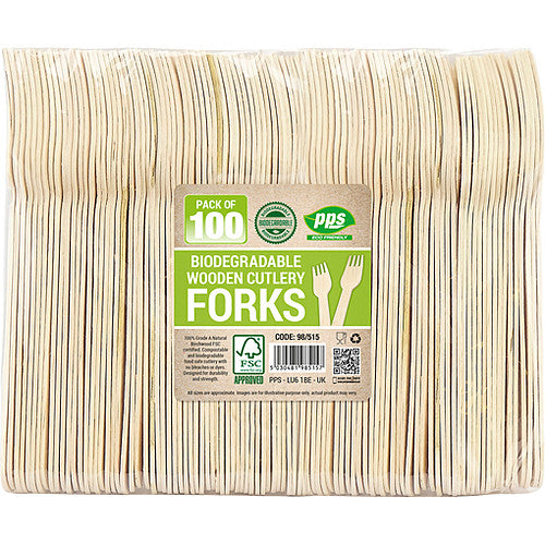 Pps Wooden Fork   100s × 1