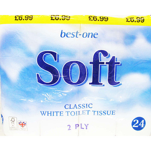 Bestone Soft Toilet Tissue White PM £6.99   24Rolls × 1