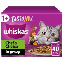 Whiskas +cat Pouches Tasty Mix Chefs Choice Gravy  4x85g