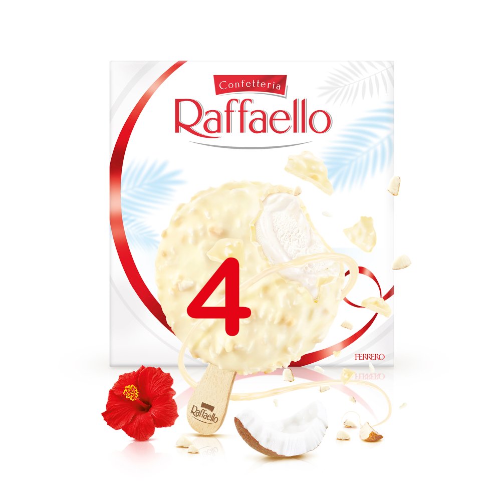 Ferrero Raffaello Coconut & Almond Ice Cream Sticks Multipack 4 x 70ml