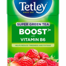 Tetley Super Green Vitamin B Strawberry & Rspberry  4x20's