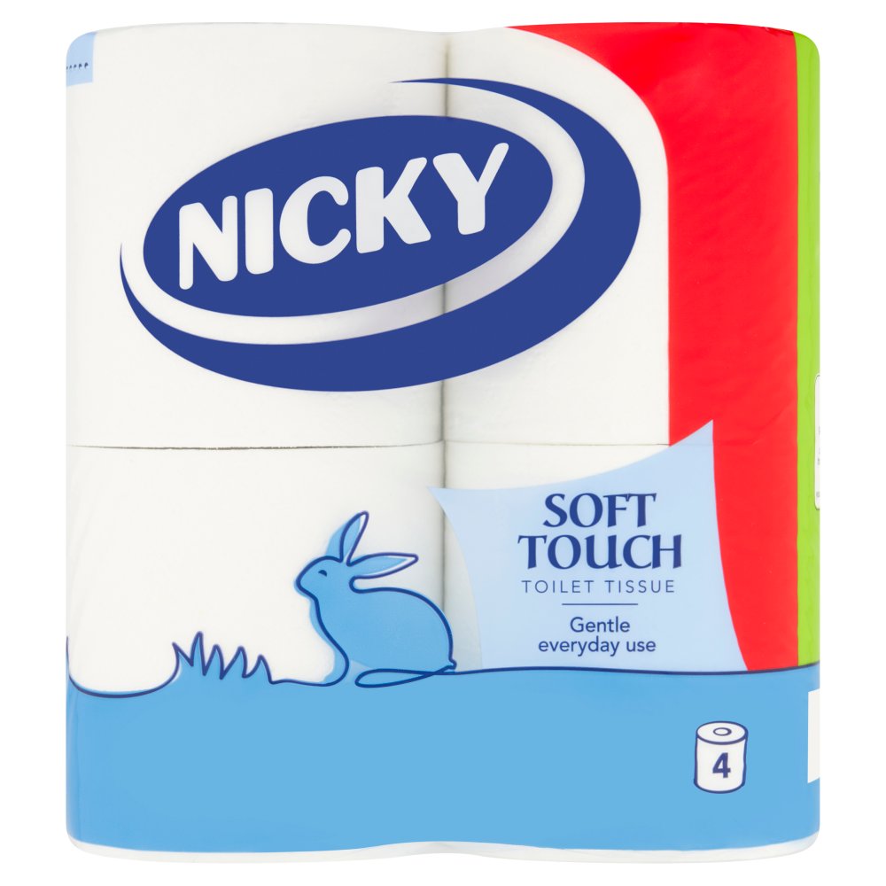 Nicky 4 Soft Touch Toilet Tissue   4Roll × 10 × 1