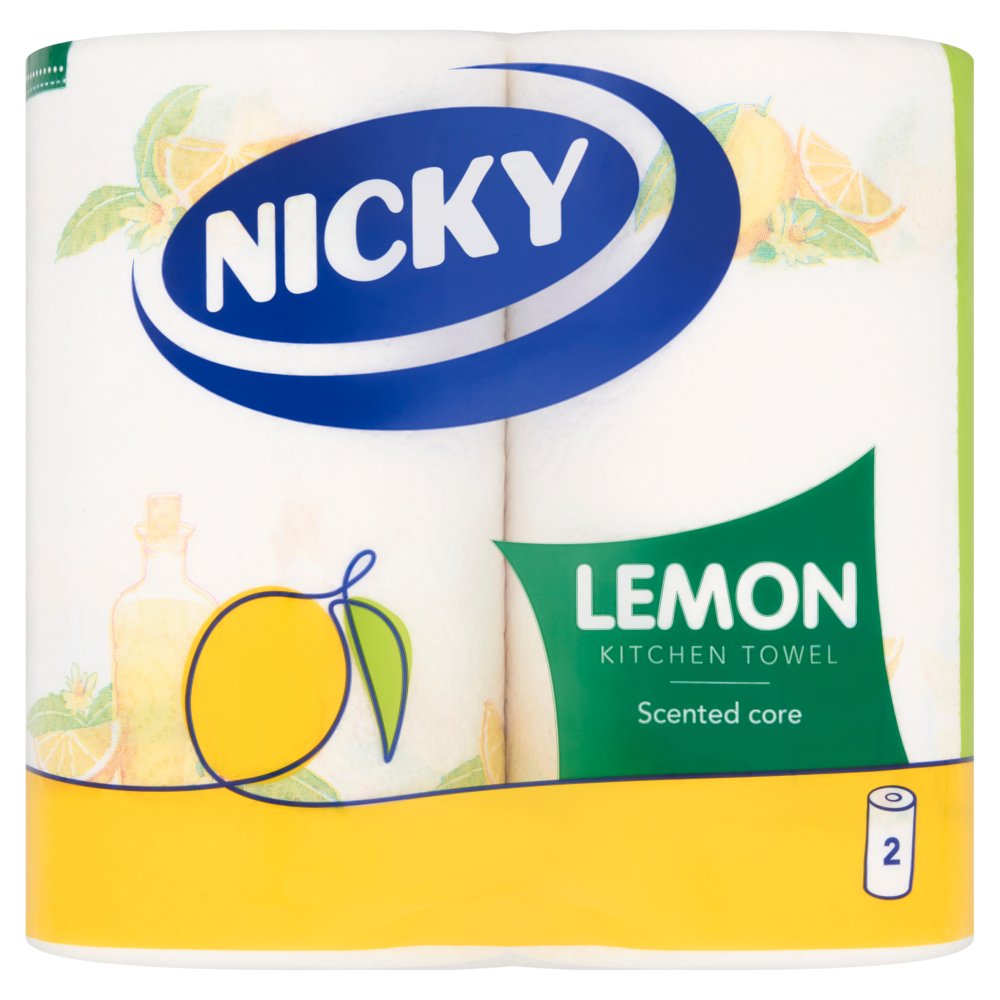 Nicky Lemon Kitchen Towel 2 Rolls   2Roll × 8 × 1