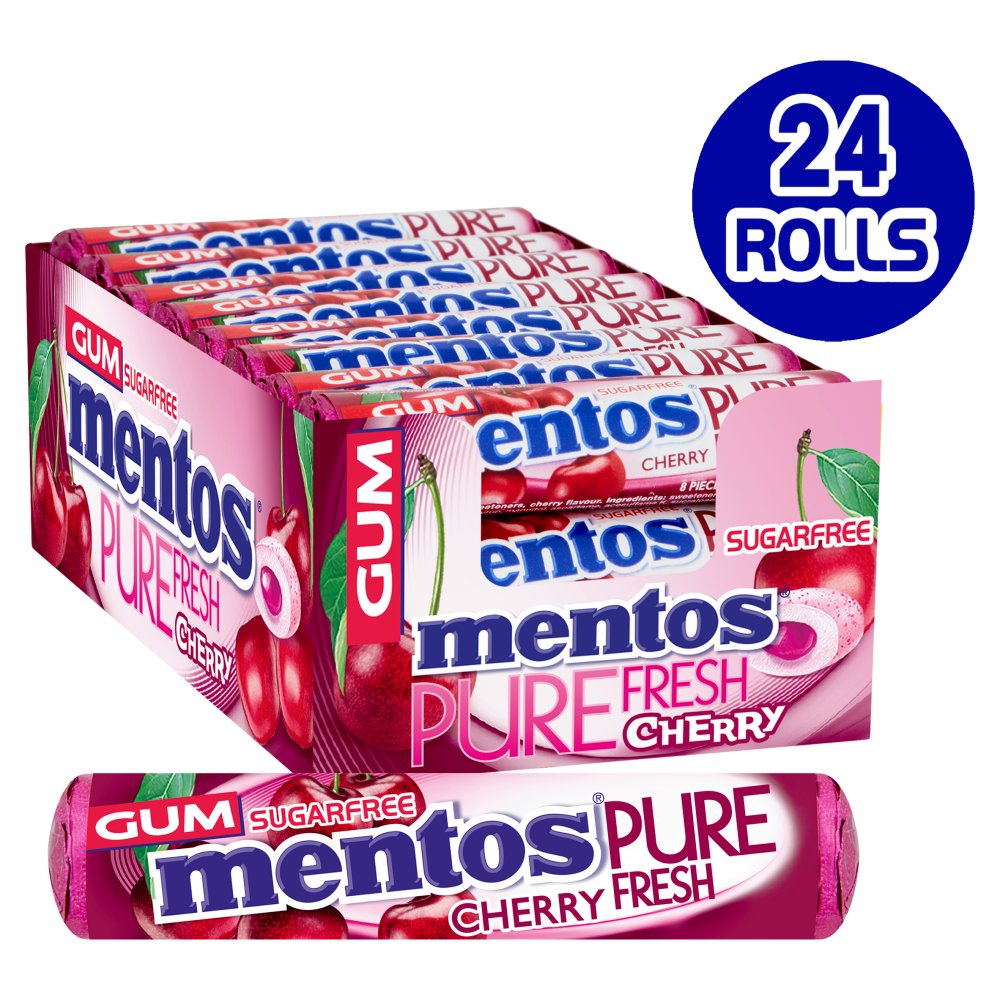 Mentos Gum Pure Cherry Fresh 8 Pieces 15g