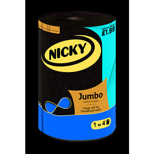 Nicky Jumbo Paper Towel   Sgl × 12 × 1