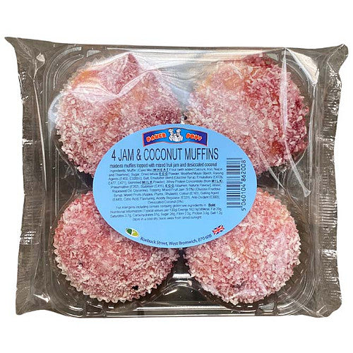 Baker Boys Jam And Coconut Muffins   4pk × 1