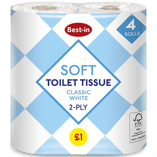 Bestin Sofft Toilet Tissue White PM £1   4Roll × 12 × 1