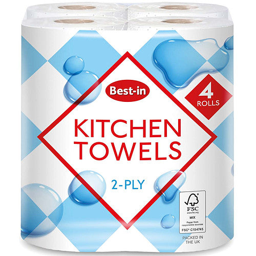 B/In Kitchen Towels 2ply   4Roll × 6 × 1