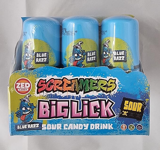 Zed Candy Screamers Big Lick Blue Razz  12x60ml(12)