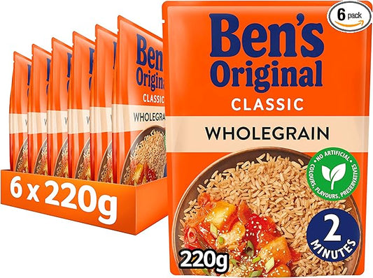 Bens Original Wholegrain Rice  6x220g