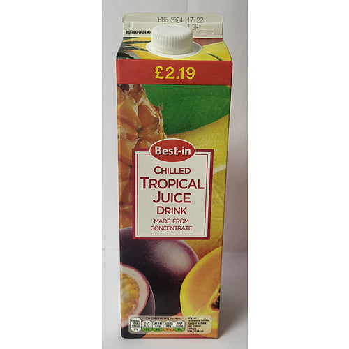 Best In Tropical Juice £2.19   1Ltr × 12 × 1