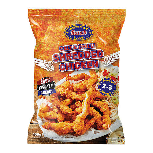 American Ranch Foods Salt & Chilli Shredded Chicken 400g   400g × 1