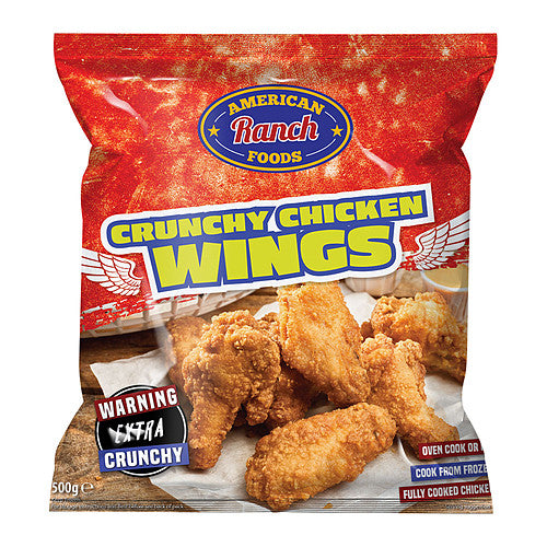 American Ranch Foods Crunchy Chicken Wings 500g   500g × 1