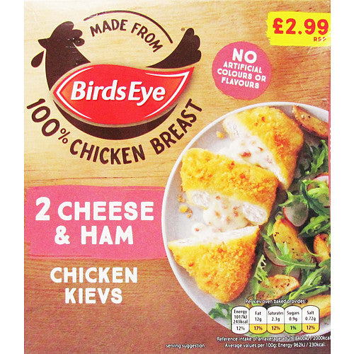 Birds Eye Cheese & Ham Kiev PM £2.99   204g × 1