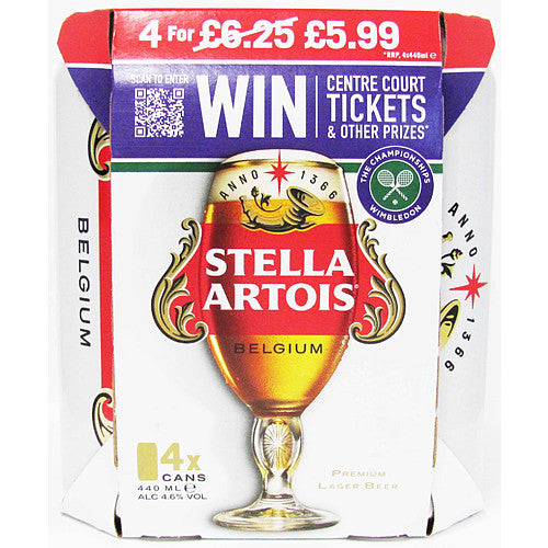 Stella Artois 4 Pack PM £5.99 4.6%   440ml × 6 × 1