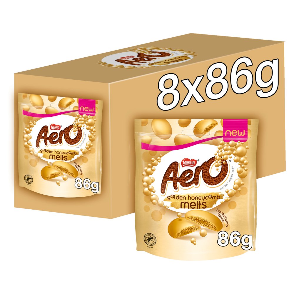 Aero Melts Golden Honeycomb Chocolate Sharing Bag 86g