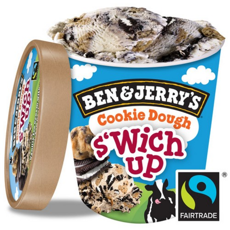 Ben & Jerrys Cookie Dough S'Wich Up 8x465ml