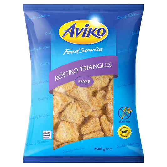 Aviko Food Service Röstiko Triangles 2500g   2.5Kg × 4