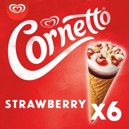 Cornetto Ice cream cone Strawberry 6x90ml