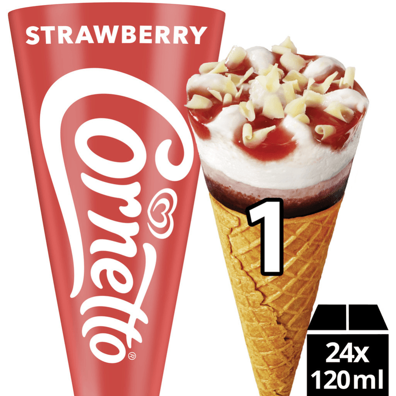 Cornetto Strawberry 24x120ml