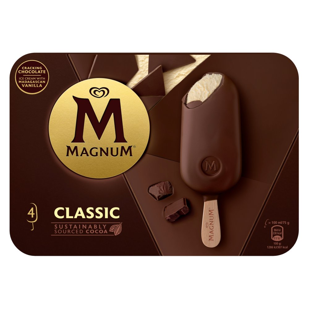 Magnum Ice Cream Sticks Classic 4 x 100 ml