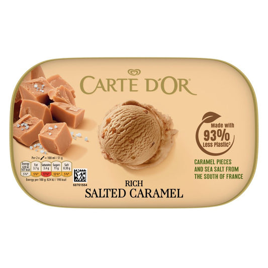 Carte D'or Ice Cream Dessert Rich Salted Caramel ice cream 900ml