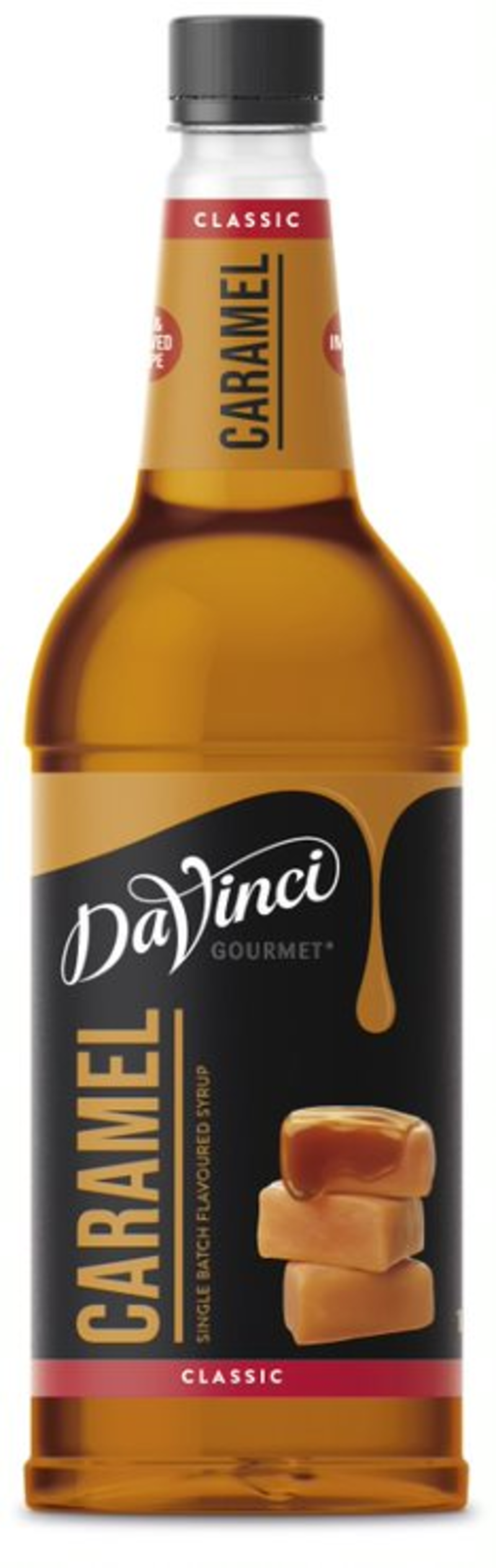 Da Vinci Caramel Syrup (For Coffee) 1x1lt . Packed 6 units to a case.
Unit Weight: 7.39 Kilos.