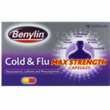 Benylin Cold & Flu Max Strength Capsules  For   6x16's