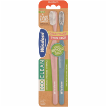 Wisdom Eco Clean Med Twin T/brush  6x2's