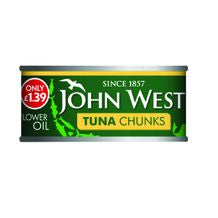 John West Tuna Chunks In Sunflower Oil   12x145g