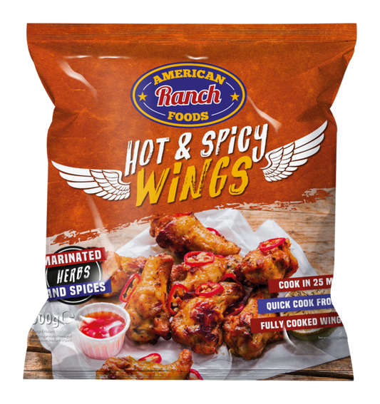 American Ranch Hot/Spicy Chicken Wings 12x500g