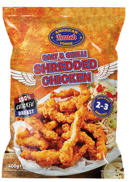 American Ranch Salt & Chilli Shredded Chicken 12x400g