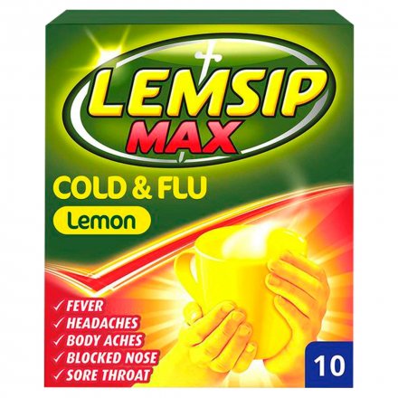 Lemsip Max Cold & Flu Lemon Sachets  6x10's