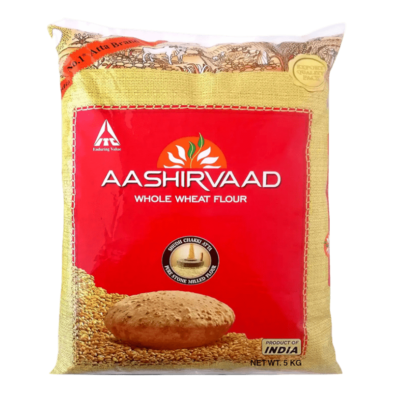 Aashrivaad Whole Wheat Chakki Atta  1x5kg