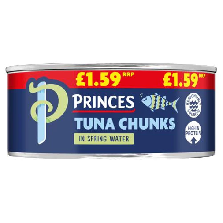Princes Tuna Chunks In Springwater   12x145g