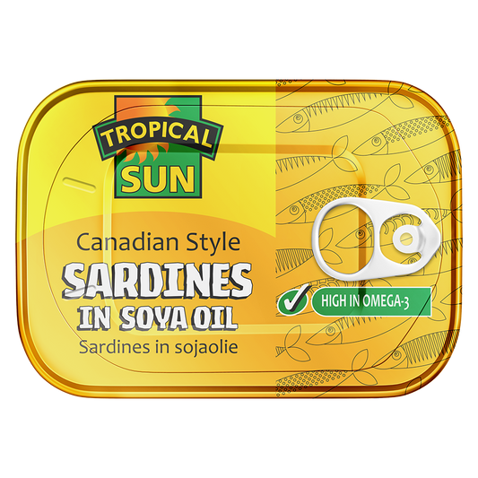 Tropical Sun Canadian Sardines Soya    12x106g