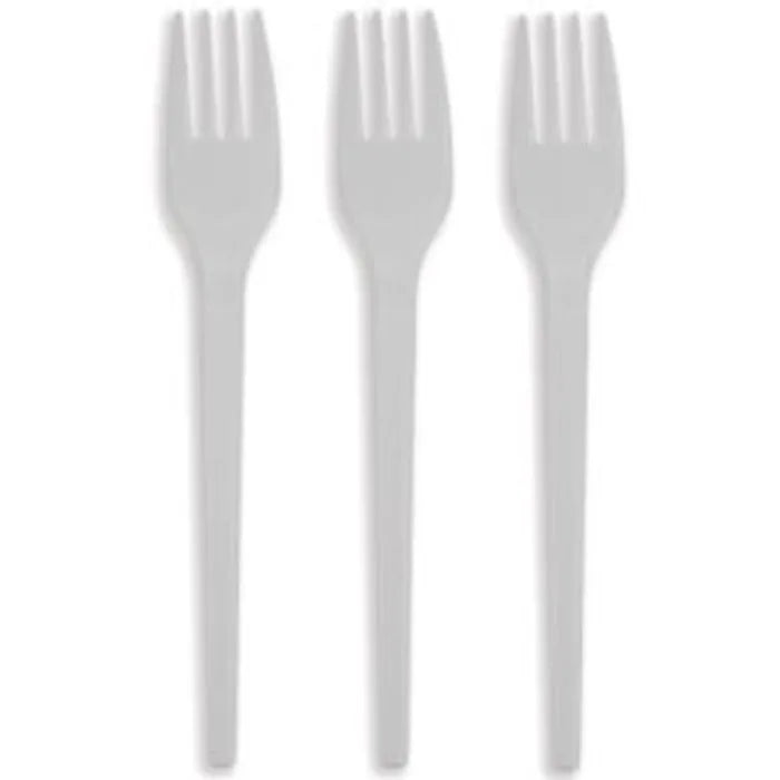 4Flame Standard-Weight Plastic Forks Box of 1000