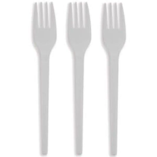 4Flame Standard-Weight Plastic Forks Box of 1000