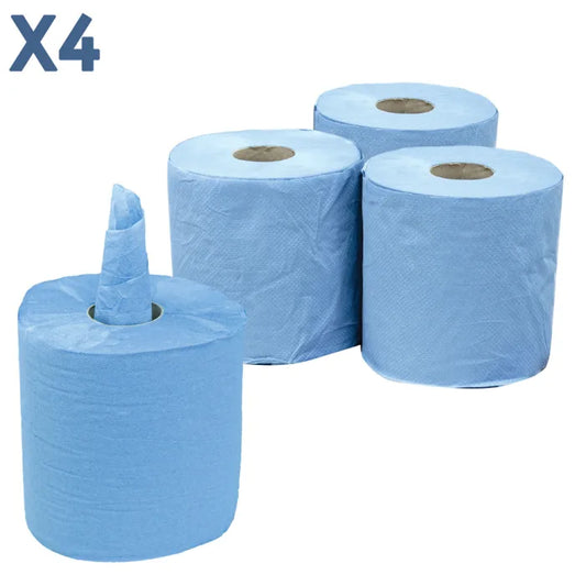 2 Ply Centrefeed Blue Rolls (20.7cmx110m) Case of 4