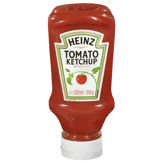 Heinz Tomato Ketchup (Top Down Bottle) 220ml Box of 10