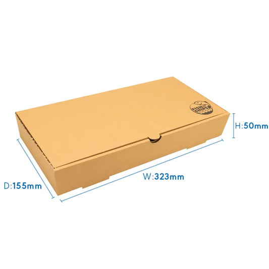 12" Kraft Cardboard Fish & Chips Boxes (325x50x155mm) Case of 100