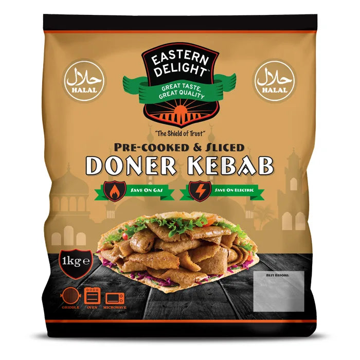 Eastern Delight Halal Cooked & Cut Doner Kebab (Bag) 1kg