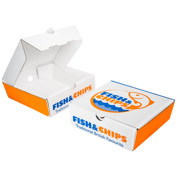 5" Cardboard Fish & Chips Boxes (160x50x155mm) Case of 100