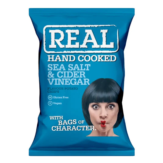 Real Hand cooked Crisps Sea Salt & Cider Vinegar 35g