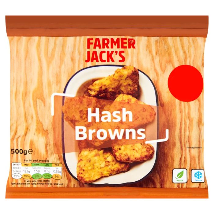 Farmer Jacks Hash Brown   1x500g