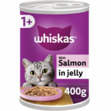 Whiskas + Cat Tin With Salmon In Jelly  12x400g