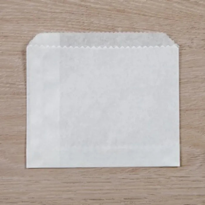 White Paper Gusset Chips Bags (4"x6"x4") 500 pieces