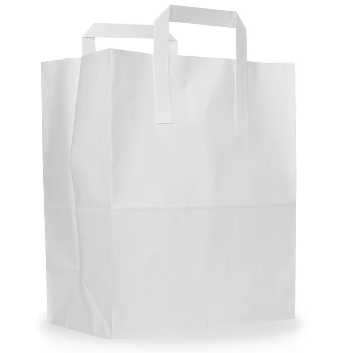 Large White Paper Carrier Bags (250x140x315mm) Case of 250