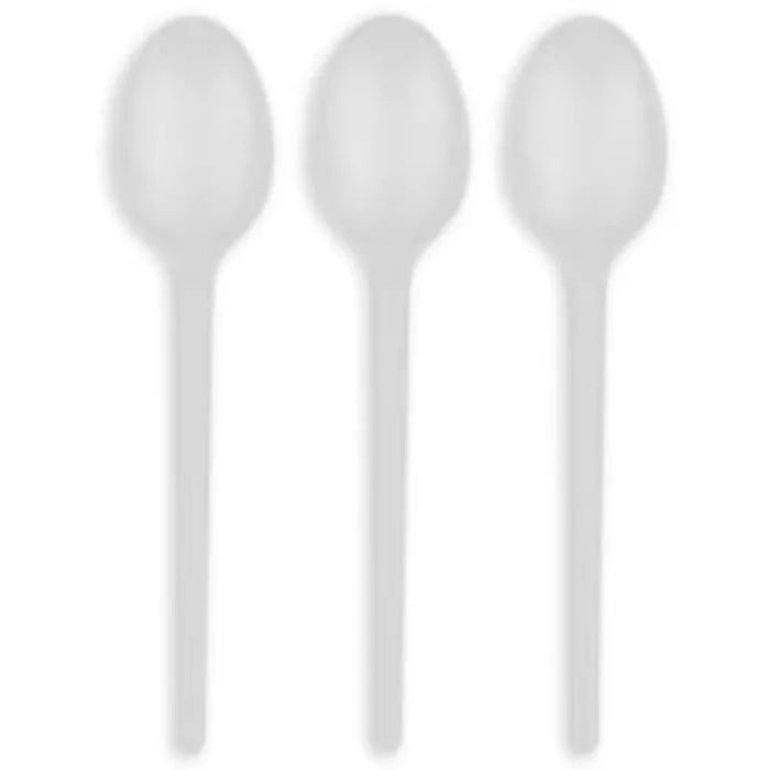 Standard-Weight Plastic Dessert Spoons Box of 1000