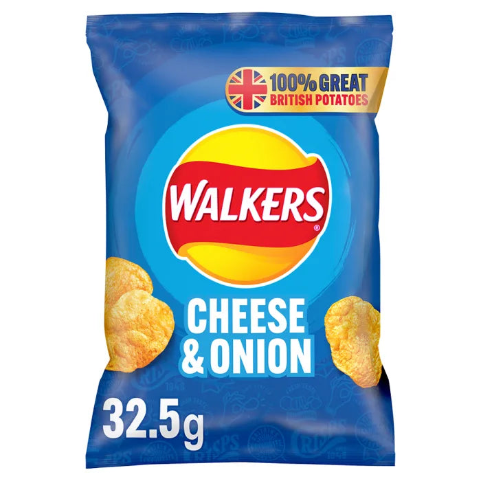 Walkers Cheese & Onion Crisps 32.5g